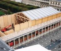 Structure bois pour le théâtre éphémère de la Comédie-Française
